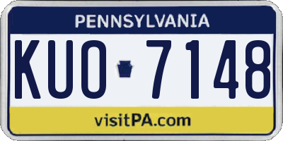PA license plate KUO7148