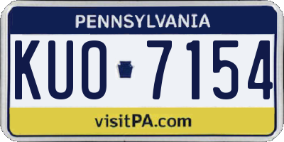 PA license plate KUO7154