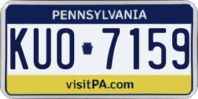 PA license plate KUO7159