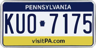 PA license plate KUO7175
