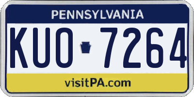 PA license plate KUO7264