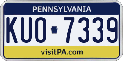PA license plate KUO7339