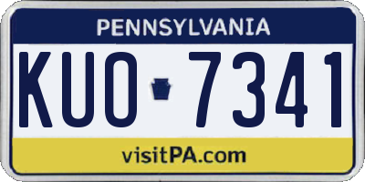 PA license plate KUO7341