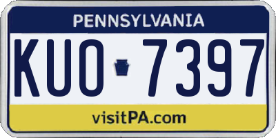 PA license plate KUO7397
