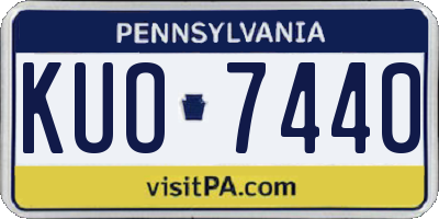 PA license plate KUO7440