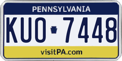 PA license plate KUO7448