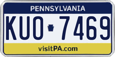 PA license plate KUO7469