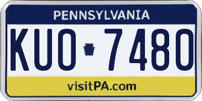 PA license plate KUO7480