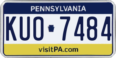 PA license plate KUO7484