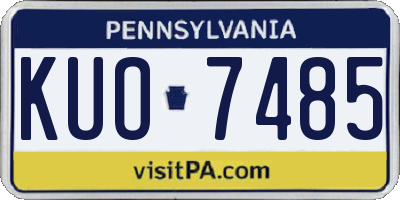 PA license plate KUO7485