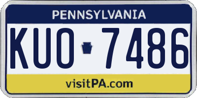PA license plate KUO7486