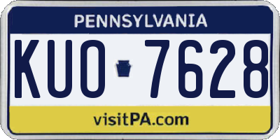 PA license plate KUO7628