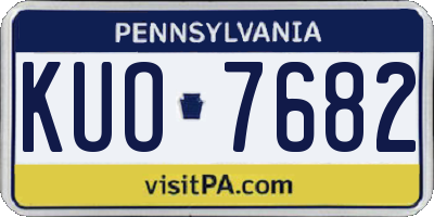 PA license plate KUO7682