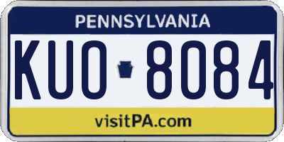 PA license plate KUO8084