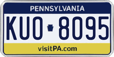 PA license plate KUO8095