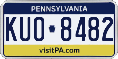 PA license plate KUO8482