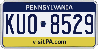 PA license plate KUO8529