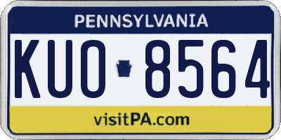PA license plate KUO8564