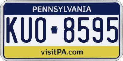 PA license plate KUO8595