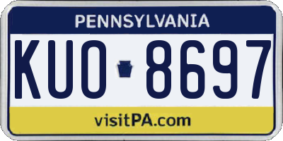 PA license plate KUO8697