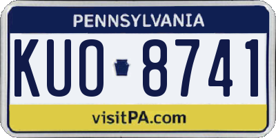 PA license plate KUO8741