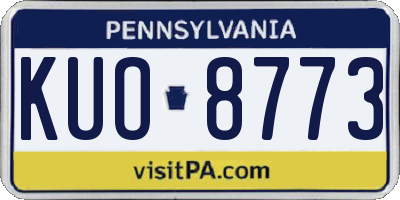 PA license plate KUO8773