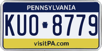 PA license plate KUO8779