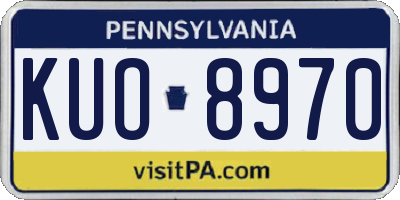 PA license plate KUO8970