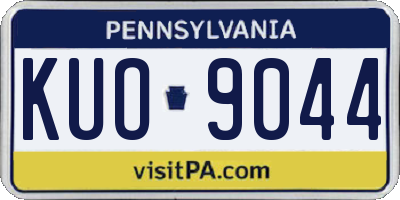 PA license plate KUO9044