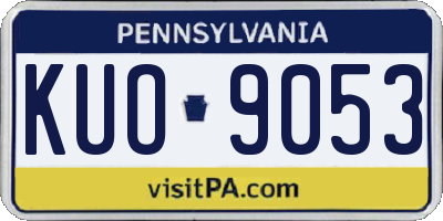 PA license plate KUO9053