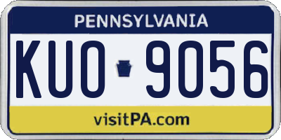 PA license plate KUO9056