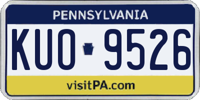 PA license plate KUO9526