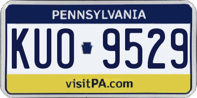PA license plate KUO9529
