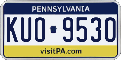 PA license plate KUO9530