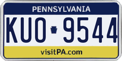 PA license plate KUO9544