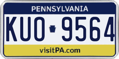 PA license plate KUO9564