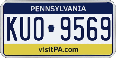 PA license plate KUO9569