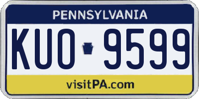 PA license plate KUO9599