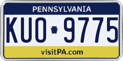 PA license plate KUO9775