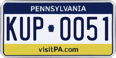 PA license plate KUP0051