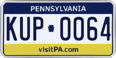 PA license plate KUP0064