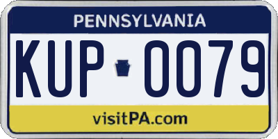 PA license plate KUP0079