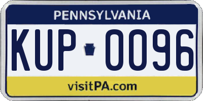 PA license plate KUP0096