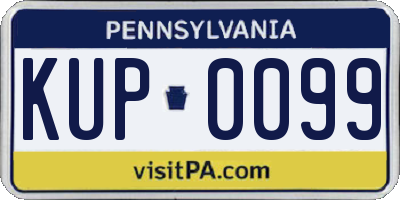 PA license plate KUP0099