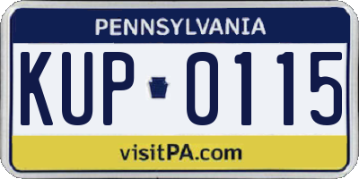 PA license plate KUP0115