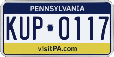 PA license plate KUP0117