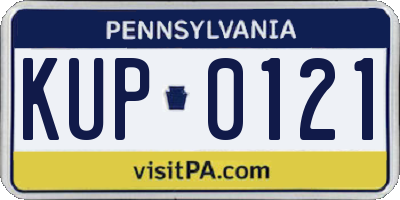 PA license plate KUP0121