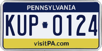 PA license plate KUP0124