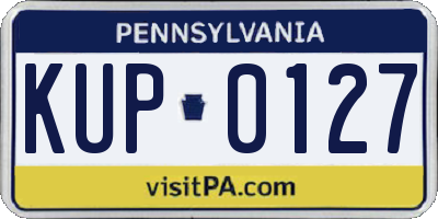 PA license plate KUP0127