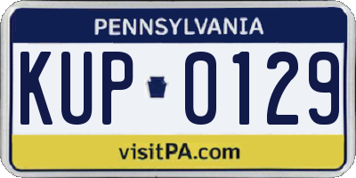 PA license plate KUP0129